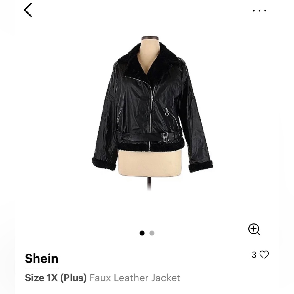 Plus size faux leather jacket. Like new